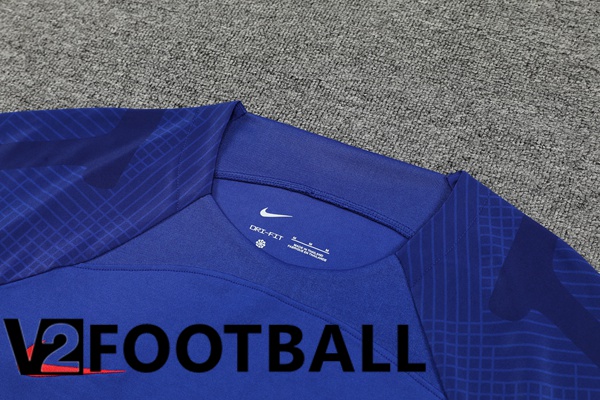 FC Barcelona Training T Shirt + Shorts Blue Royal 2023/2024