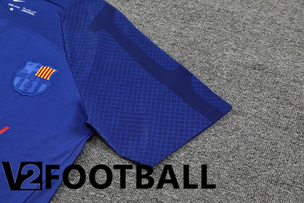 FC Barcelona Training T Shirt + Shorts Blue Royal 2023/2024