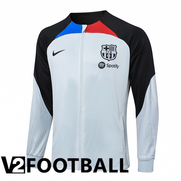 FC Barcelona Training Jacket White Black 2023/2024