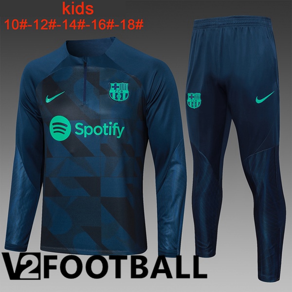 FC Barcelona Kids Training Tracksuit Suit Blue Royal 2023/2024