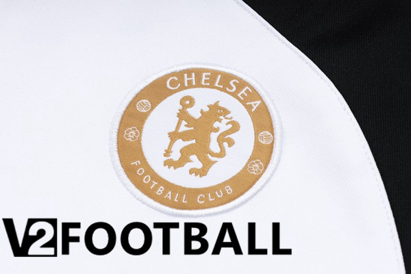 FC Chelsea Training Tracksuit Hoodie White Black 2023/2024