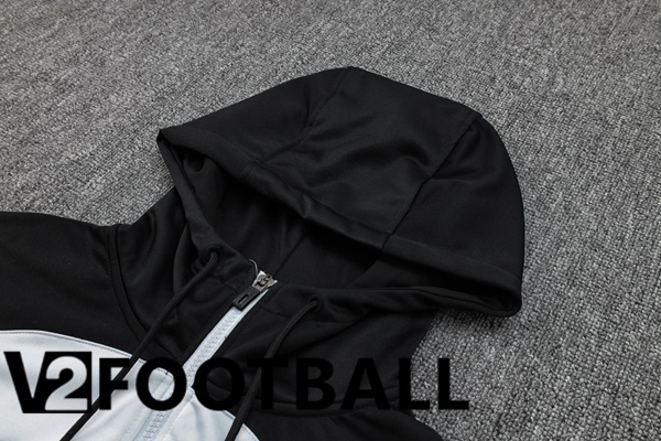 FC Barcelona Training Tracksuit Hoodie Grey Black 2023/2024