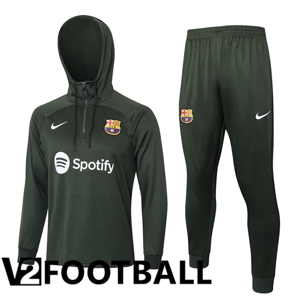 FC Barcelona Training Tracksuit Hoodie Green 2023/2024