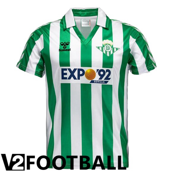 Real Betis Retro Soccer Shirt Home Green 1988-1989