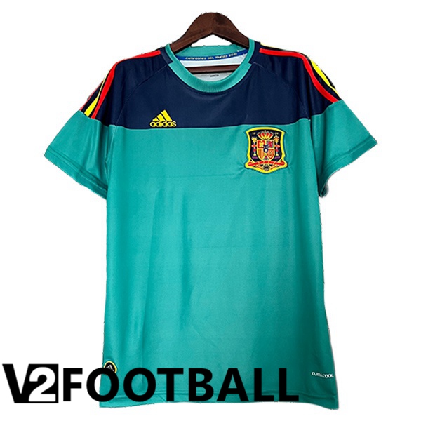 Spain Retro Soccer Shirt Goalkeeper Green 2010