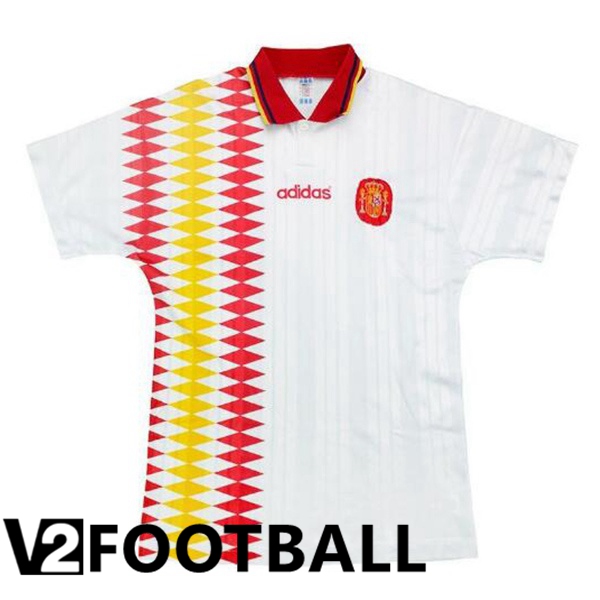 Spain Retro Soccer Shirt Away White 1994