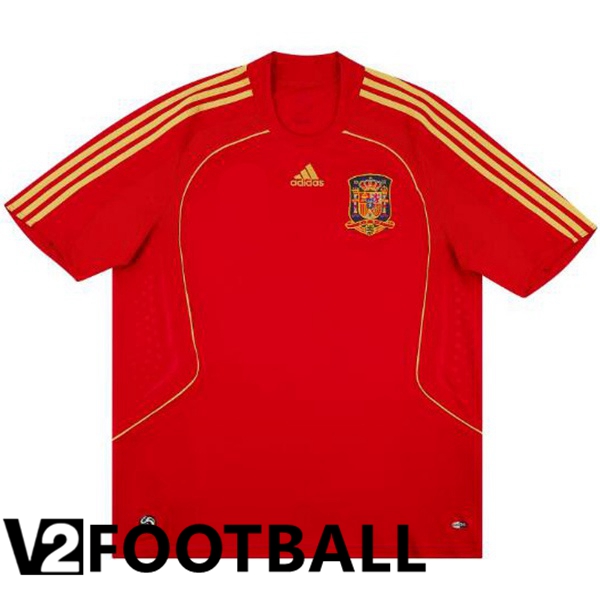 Spain Retro Soccer Shirt Home Red 2008