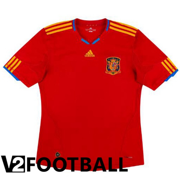 Spain Retro Soccer Shirt Home Red 2010
