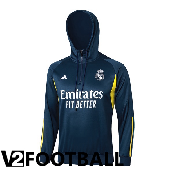 Real Madrid Training Sweatshirt Hoodie Blue Royal 2024/2025