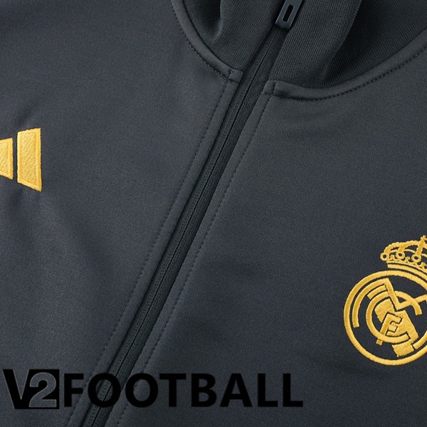 Real Madrid Training Jacket Suit Grey 2024/2025