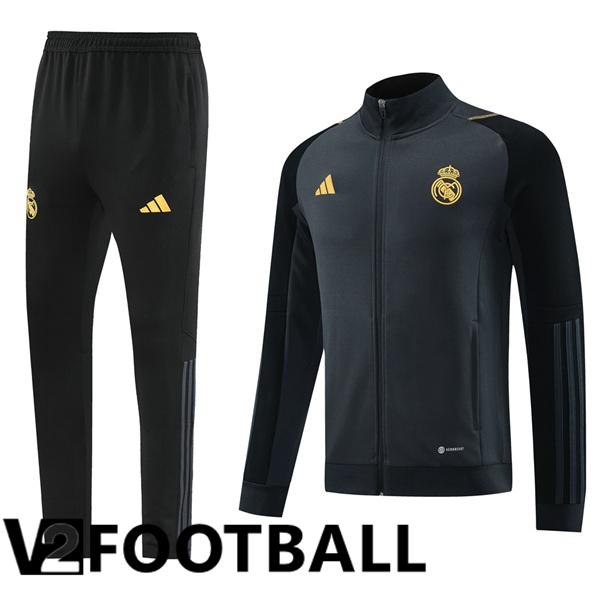 Real Madrid Training Jacket Suit Grey 2024/2025