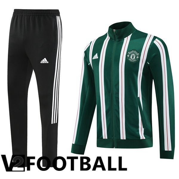 Manchester United Training Jacket Suit Green White 2024/2025