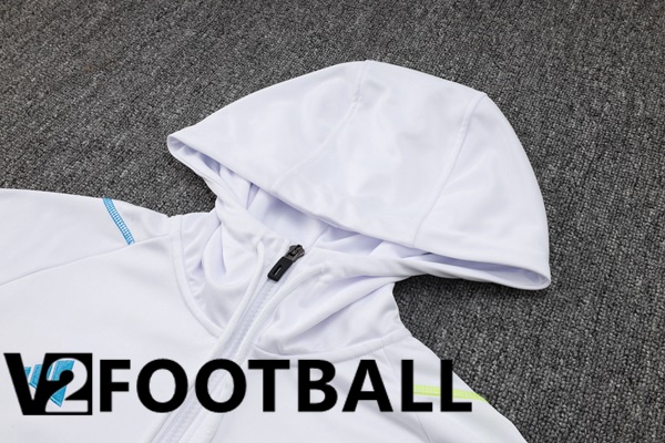 Arsenal Training Tracksuit Sweatshirt Hoodie White 2024/2025