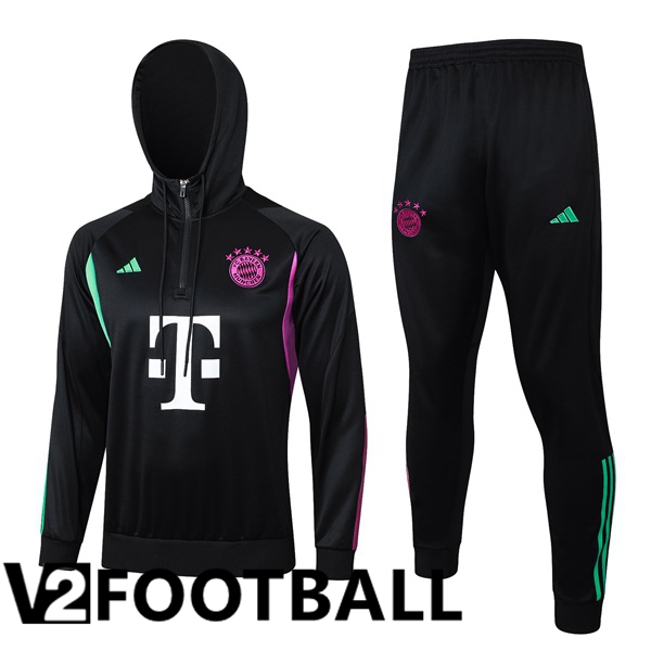 Bayern Munich Training Tracksuit Sweatshirt Hoodie Black 2024/2025