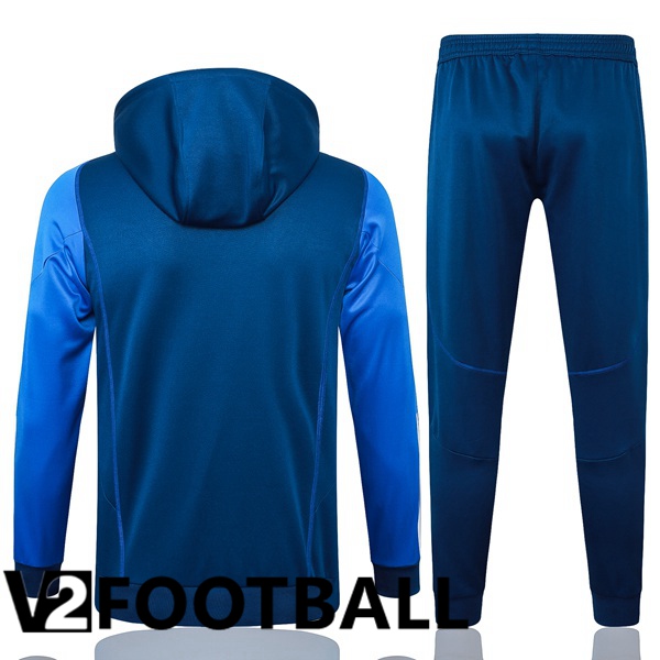 Manchester United Training Tracksuit Sweatshirt Hoodie Blue 2024/2025