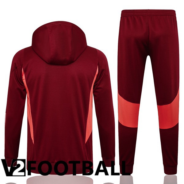 Manchester United Training Tracksuit Sweatshirt Hoodie Red 2024/2025