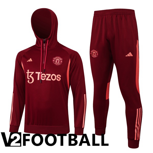 Manchester United Training Tracksuit Sweatshirt Hoodie Red 2024/2025