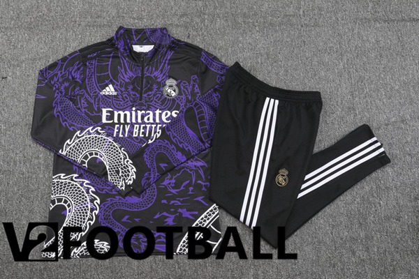 Real Madrid Training Tracksuit Suit Purple 2024/2025