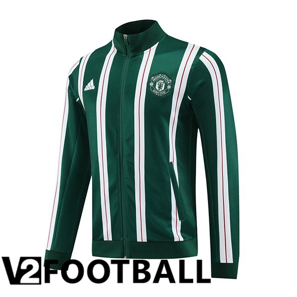 Manchester United Training Jacket Green White 2024/2025