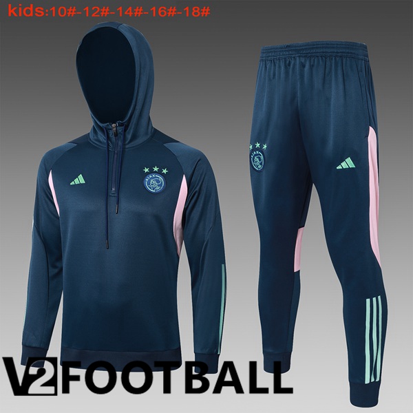 AFC Ajax Training Tracksuit Hoodie Kids Blue Royal 2024/2025