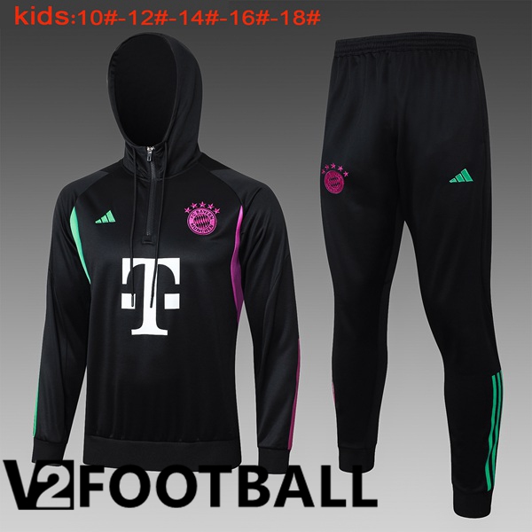 Bayern Munich Training Tracksuit Hoodie Kids Black 2024/2025