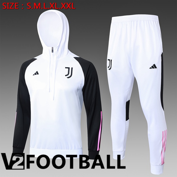 Juventus Training Tracksuit Hoodie Kids White 2024/2025