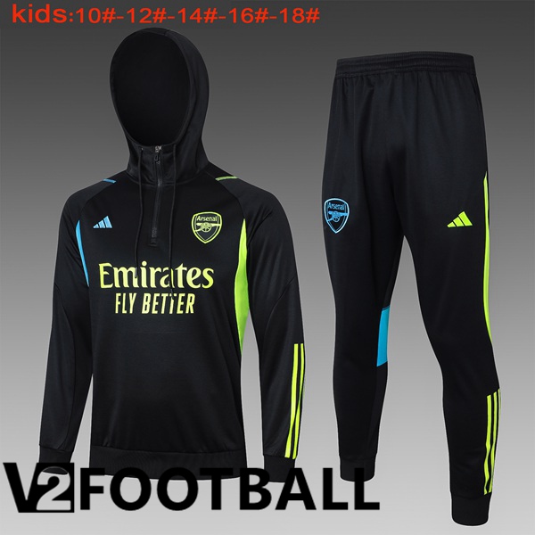 Arsenal Training Tracksuit Hoodie Kids Black 2024/2025