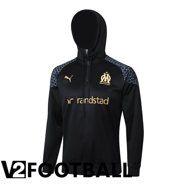 Marseille OM Training Sweatshirt Hoodie Black 2024/2025