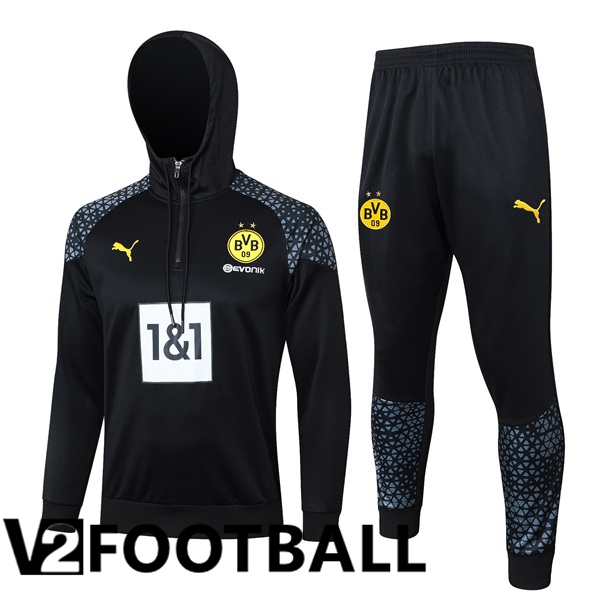 Dortmund BVB Training Tracksuit Sweatshirt Hoodie Black 2024/2025