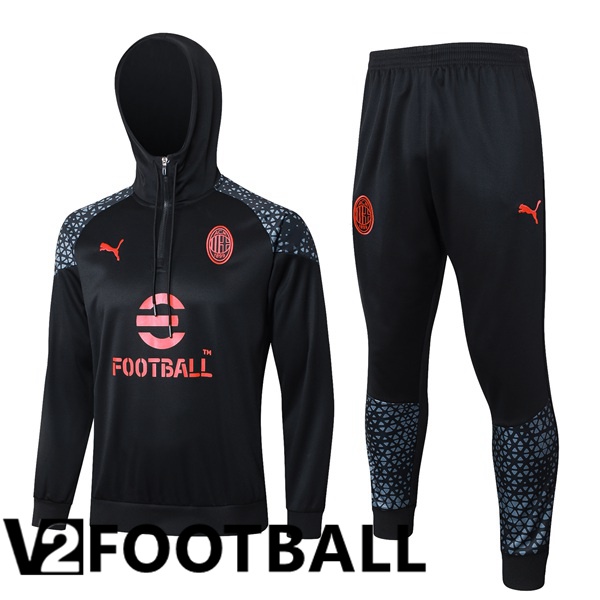 AC Milan Training Tracksuit Sweatshirt Hoodie Black 2024/2025