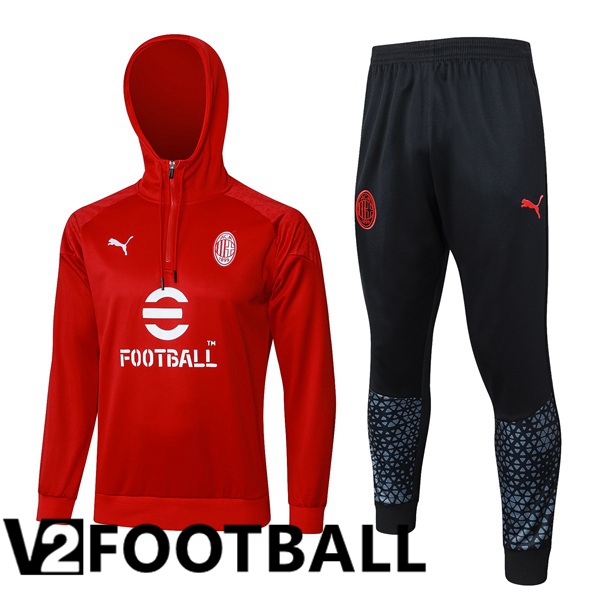 AC Milan Training Tracksuit Sweatshirt Hoodie Red 2024/2025