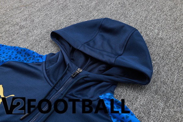 Marseille OM Training Tracksuit Sweatshirt Hoodie Blue Royal 2024/2025
