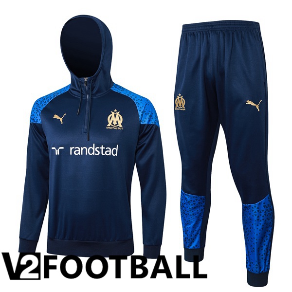 Marseille OM Training Tracksuit Sweatshirt Hoodie Blue Royal 2024/2025