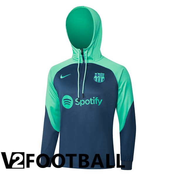 FC Barcelona Training Sweatshirt Hoodie Green Blue 2024/2025