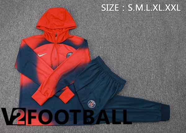 Paris PSG Training Tracksuit Sweatshirt Hoodie Red Blue 2024/2025