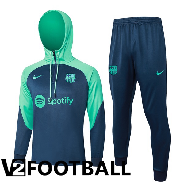 FC Barcelona Training Tracksuit Sweatshirt Hoodie Green Blue 2024/2025