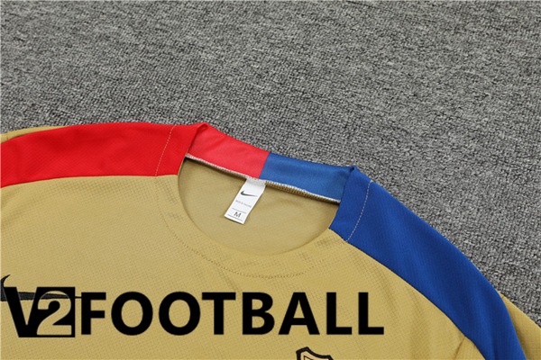 FC Barcelona Training T Shirt + Shorts Yellow 2024/2025