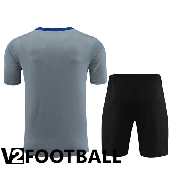 Inter Milan Training T Shirt + Shorts Grey 2024/2025