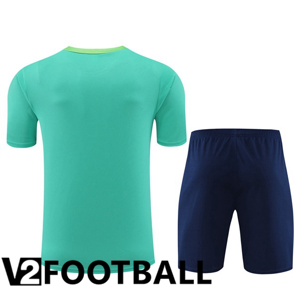 Brazil Training T Shirt + Shorts Green 2024/2025