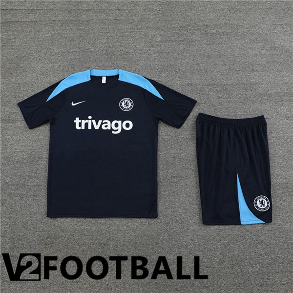 FC Chelsea Training T Shirt + Shorts Blue Royal 2024/2025