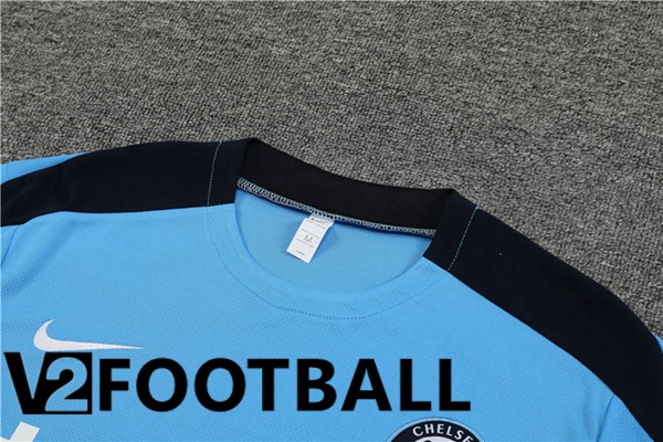 FC Chelsea Training T Shirt + Shorts Blue 2024/2025