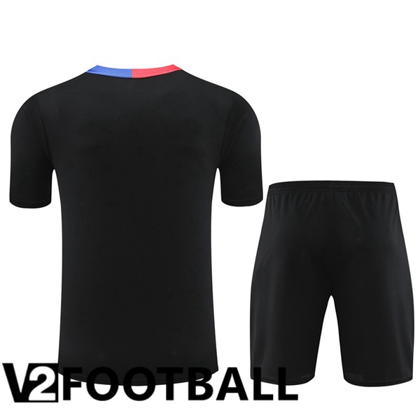 FC Barcelona Training T Shirt + Shorts Black 2024/2025