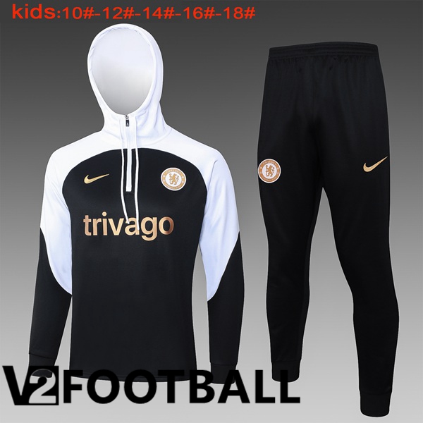 FC Chelsea Training Tracksuit Hoodie Kids Black 2024/2025