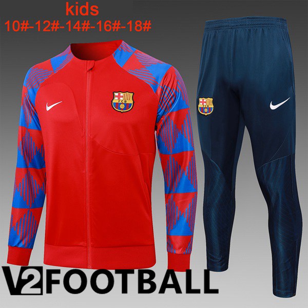 FC Barcelona Training Jacket Suit Kids Red 2024/2025