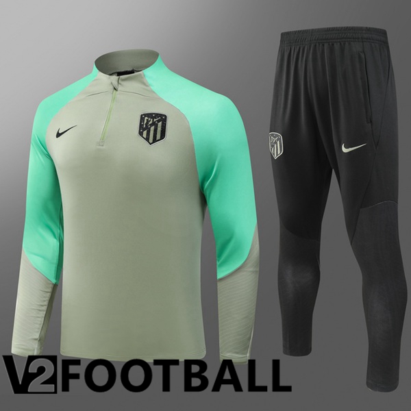 Atletico Madrid Training Tracksuit Suit Kids Green 2024/2025