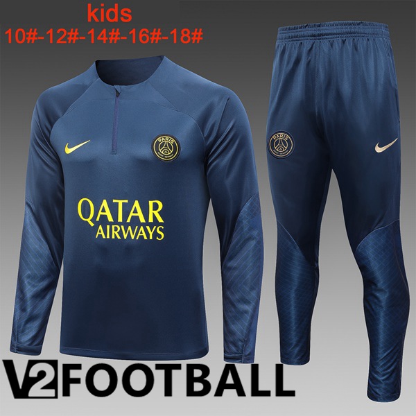 Paris PSG Training Tracksuit Suit Kids Blue Royal 2024/2025