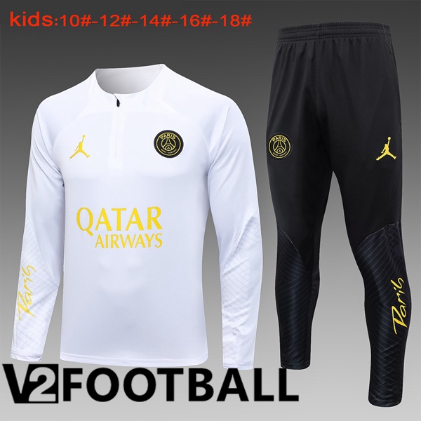 Paris PSG Training Tracksuit Suit Kids White 2024/2025