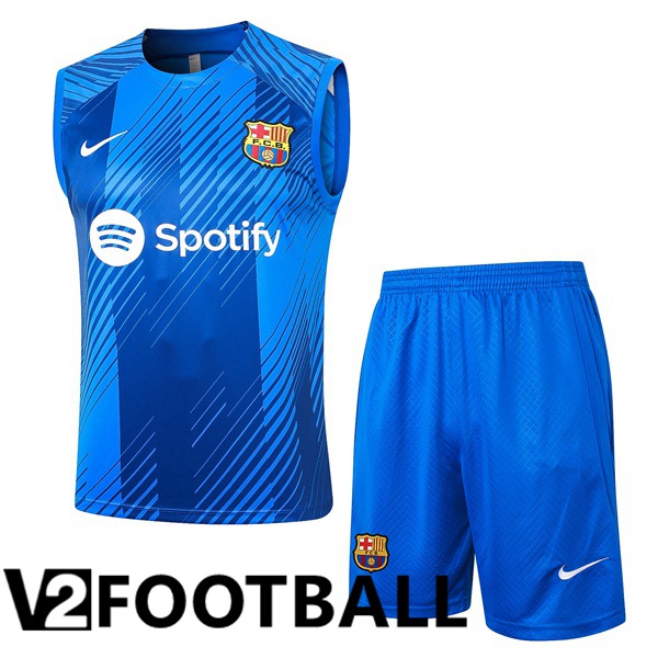 FC Barcelona Soccer Vest + Shorts Blue 2024/2025