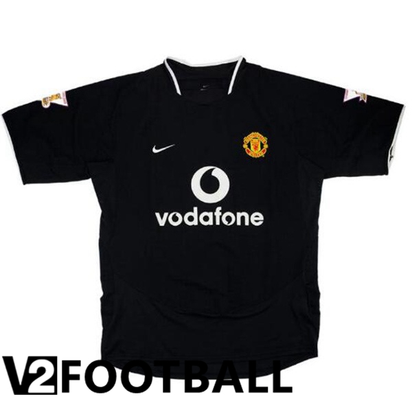 Manchester United Retro Football Shirt Away Black 2003-2004