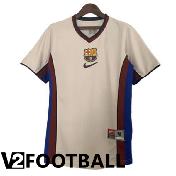 FC Barcelona Retro Football Shirt Away Grey 1998-1999